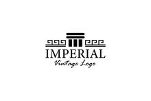 Pillar Logo Design With Vintage Imperial Inscription