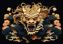 Image About Oriental Chinese Dragon Background, In The Style Of Mythological Symbolism, Happy Chinese New Year 2020