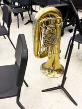 High School Music Classroom With Tuba Musical Instrument 