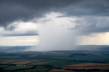 Heavy Rain Storm Cloud. Downburst, Thunderstorm, Weather.