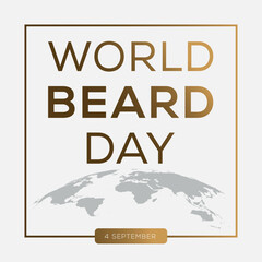 Wall Mural - World Beard Day, held on 4 September.