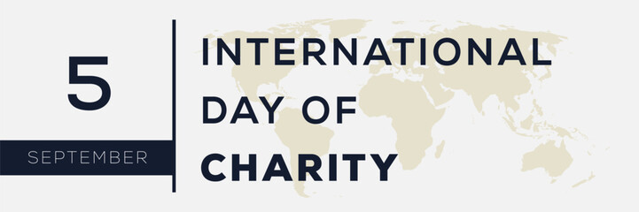 Wall Mural - International Day of Charity, held on 5 September.