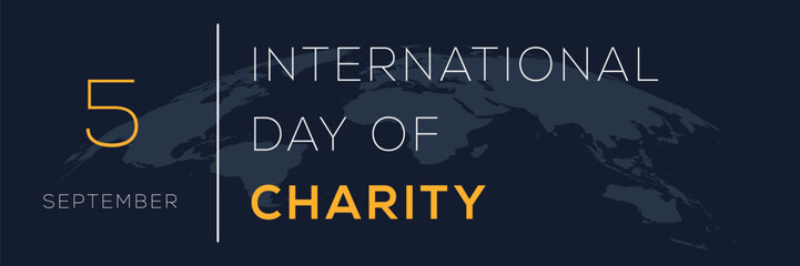 Wall Mural - International Day of Charity, held on 5 September.