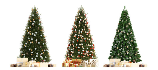 christmas tree and decorations