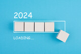 Fototapeta  - New year 2024 is loading, calendar date, end of the year