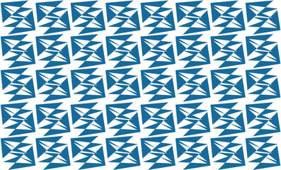 Wall Mural - small blue and white triangle star abstract block style on white background seamless and repeat pattern replete image design for fabric printing or wallpaper
