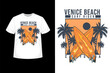 Venice Beach Retro Vintage T Shirt Design