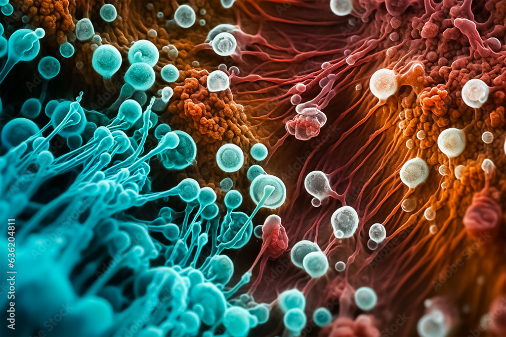 Bacteria background, types of microorganisms under microscopic ...