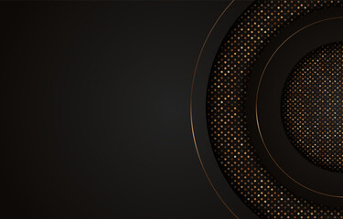 Wall Mural - black and gold background