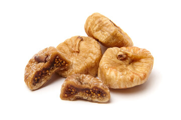 Wall Mural - Dried figs isolated on a white background
