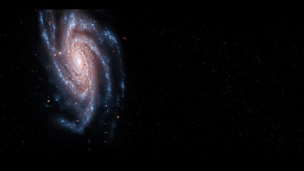 Wall Mural - zoom on a galaxy in the deep space