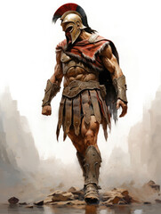 Poster - Roman warrior. Digital art.