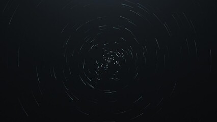 Wall Mural - Timelapse of Starry Sky, Spinning Constellation, Star Trails, Back Night Sky, Motion Blur, 360 Rotation Cinematic Animation