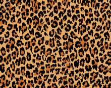 Vector Leopard Pattern Seamless Background And Printing Or Home Decorate And More.