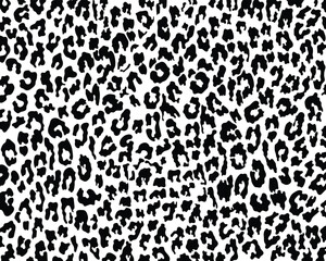 Abstract animal skin leopard, cheetah, Jaguar seamless pattern design. Black and white seamless camouflage background.