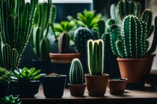Houseplant And Cactus At Home