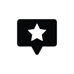 chat icon with star speach bulbble rate sign vector feedback icon