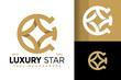 Letter C Star logo design vector symbol icon illustration