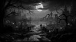 © sanjit536 - Happy Halloween background in dark night city
