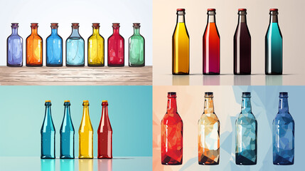 Poster - bottles and glasses