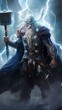 Thor - The nordic god  of thunder.generative ai
