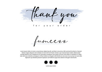 Canvas Print - Thank You For order. My Small Business Cards design.hank You Cards for Online Retail Shop, Small Business, Customer Package Inserts