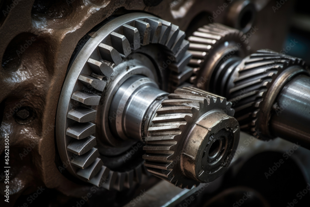 Precision Engineering Unveiled: Intricate Macro View of Industrial ...