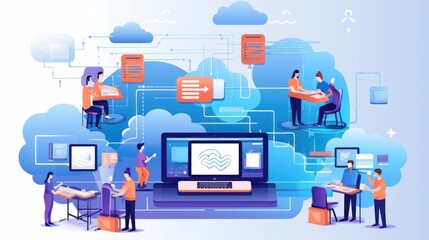 Wall Mural - modern it technology illustration