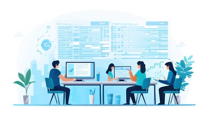 People sitting in front of the computer and write computer code