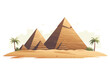 Pyramids of Giza vector flat minimalistic isolated illustration