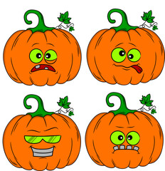 Wall Mural - Pumpkin Halloween cartoon vector art