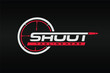 target shoot bullet text logo