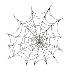 Poster - Thin spider web element monochrome