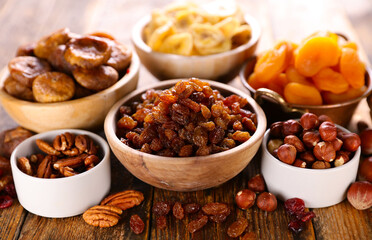 Sticker - assorted of dried fruits- almond,raisin,apricot,cashew