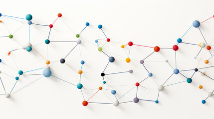 medical white background with colorful molecules. generative ai