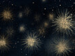 © Nadezhda - fireworks on the night sky. Fireworks background with space for your text.