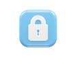 © RABEYA - Security icon lock 3d vector rendering transparent element
