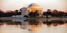Sunset Over Thomas Jefferson Memorial At Washington D.C., USA.
