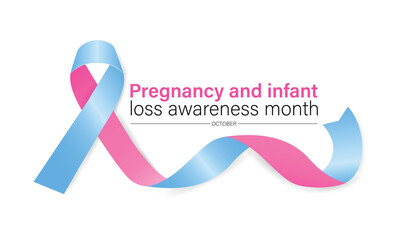 Poster - Pregnancy and infant loss awareness month (SIDS) is observed every year in October. banner, poster, design.