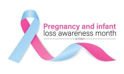 Poster - Pregnancy and infant loss awareness month (SIDS) is observed every year in October. banner, poster, design.