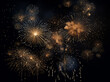 © Nadezhda - fireworks in the night sky. Fireworks in the night sky. Festive background with fireworks.