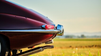 Poster - Chrome rear bumper and exhaust pipe