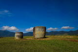 Fototapeta Desenie - Pokekea megalithic site in Indonesia's Behoa Valley, Palu, Central Sulawesi.