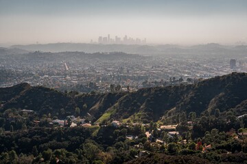 Wall Mural - Scenic view of Los Angeles in the backdrop of Angeles forest