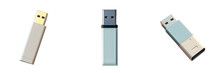 Gray USB Memory Stick With Information Storage On A Transparent Background Modern Tech