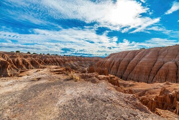 Sticker - Cathedral Gorge state park with its patterns made erosions of bentonite clay, Nevada