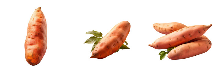 Wall Mural - Japanese sweet potato on transparent background with clipping path