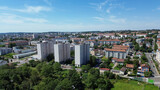 Fototapeta Miasto - aerial landscape of Besançon city, France