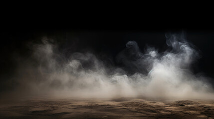  Dark Whispers: Smoke Rising from Stucco Surface