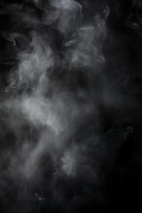 Abstract smoke misty fog on isolated black background. Texture overlays. Design element. | Generative AI